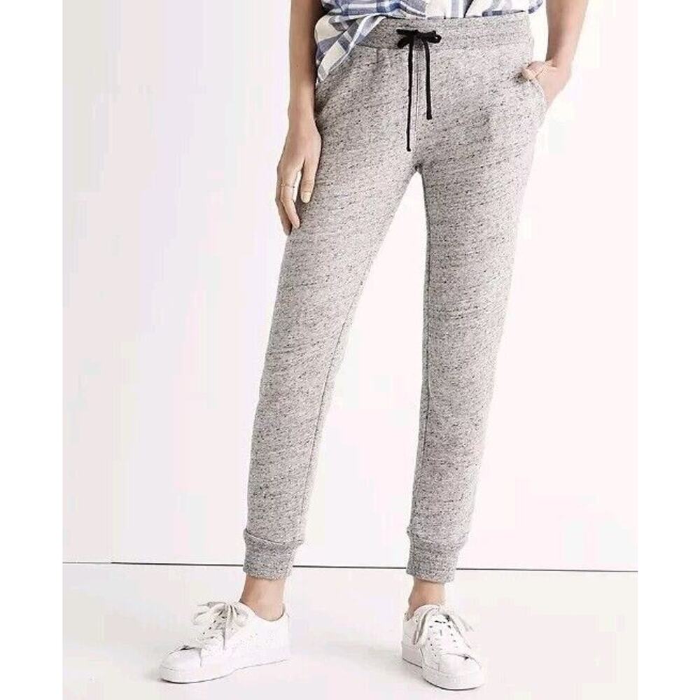 Madewell Heathered Joggers Offline Slim Women XXS Gray Sweatpants F4470 Cotton
